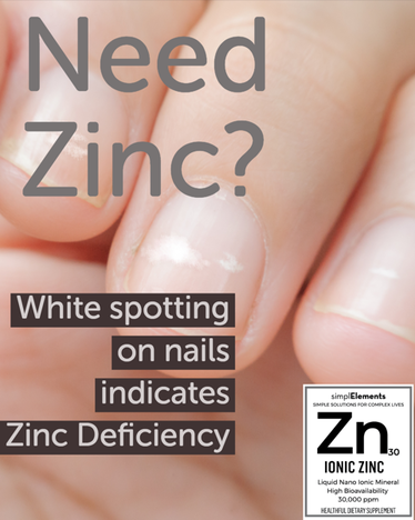 simplElements ' Simple Solutions for Complex Lives 30,000 ppm liquid ionic nano zinc concentrate is critical for a healthful life in so many ways. This trace mineral is critical to your healthy nervous system. Just 10 drops a day!